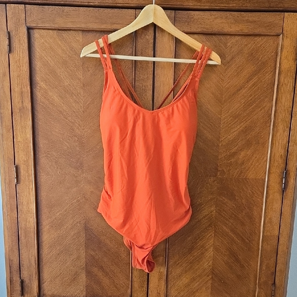Chic Soul Vibrant Orange One Piece Swimsuit